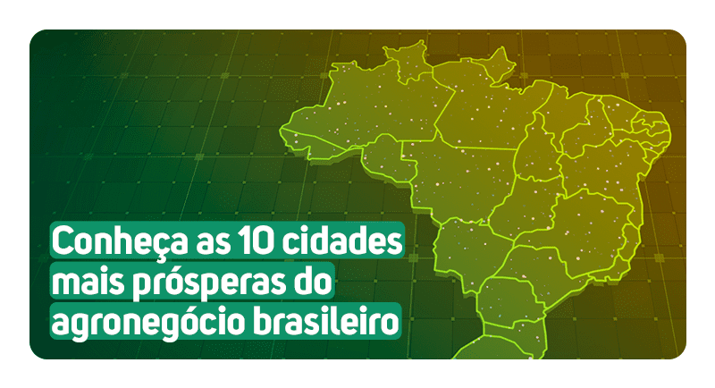 Saiba conosco as 10 cidades mais prósperas do agronegócio brasileiro.